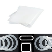 100x100mm Translucent Silicone Rubber Sheet Plate, 0.5mm Thicknes Heat Resistant Rubber Mat for DIY Gaskets Material, Covers, Lids, Pads, Sealing, Cushion