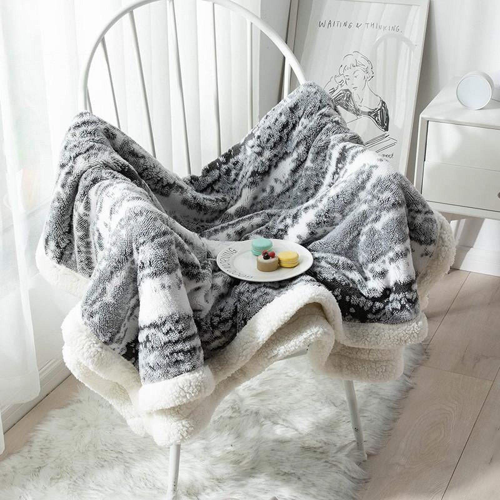 Double Layer Lamb Wool Thick Blankets For Winter With Jacquard Print Solid  Color Tuff Thick Blankets For Winterte For Complete Comfort From Concord_,  $40.78