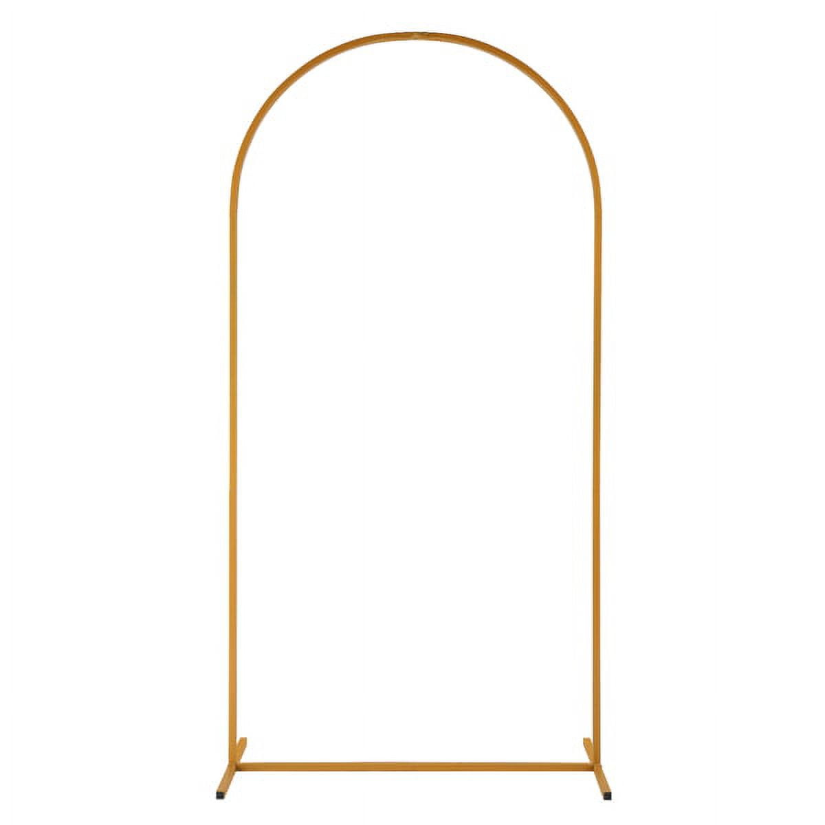 100x200cm Wedding Iron Arch - Golden Yellow Finish, Rustproof, Easy Install, with Water Bag & Floor Nails​