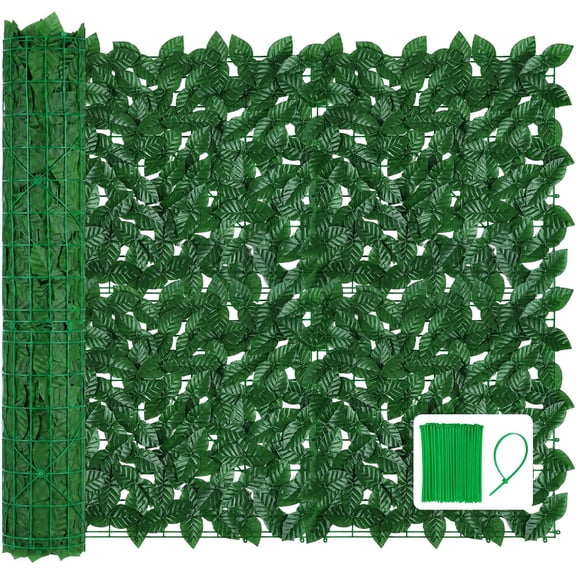 100x40inch Artificial Ivy Privacy Fence Wall Screen, Faux Greenery Backdrop Ivy Vine Leaf Hedges Fence Panels for Patio, Balcony, Garden, Backyard Indoor Outdoor Decor
