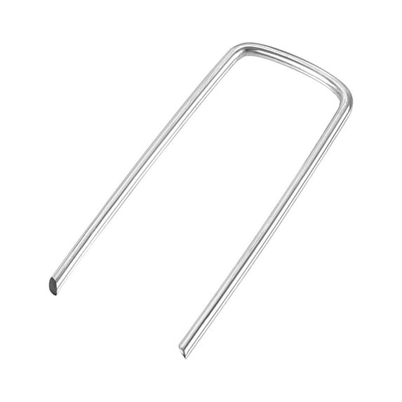 100x40mm(LxW) 4mm Rod Dia Square U Pins Carbon Steel Galvanized 8 Pack