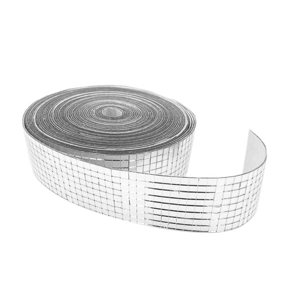 100x4cm Self-Adhesive Square Glass Mosaic Tiles Sliver Mirrors Mosaic Sheets for DIY Handmade Crafts Wall Sticker