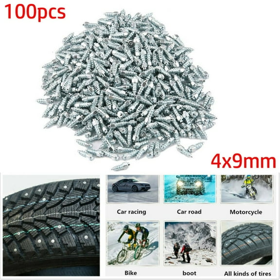 100x9mm Screw in Tire Stud Snow Spikes Racing Track Tire Ice Studs Car/Truck/ATV