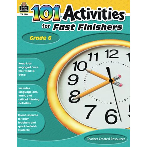 Pre-Owned 101 Activities for Fast Finishers Grade 6 (Paperback) 1420629662 9781420629668