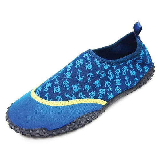 101 BEACH Boys Aqua Shoe - Skull 1 M
