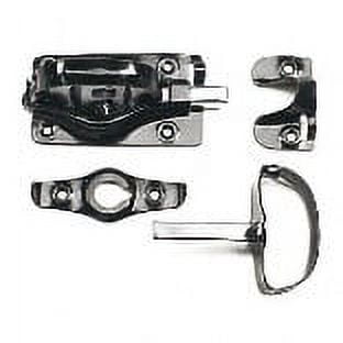 Whitcomb Black Steel Barn Door Latch