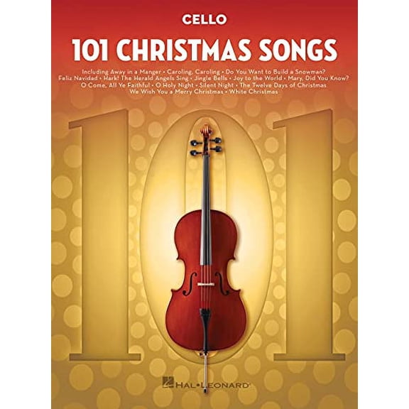 Pre-Owned 101 Christmas Songs Cello Sheet Music Songbook Holiday Classics for Beginners Intermediate Players (Paperback) by Hal Leonard Corp