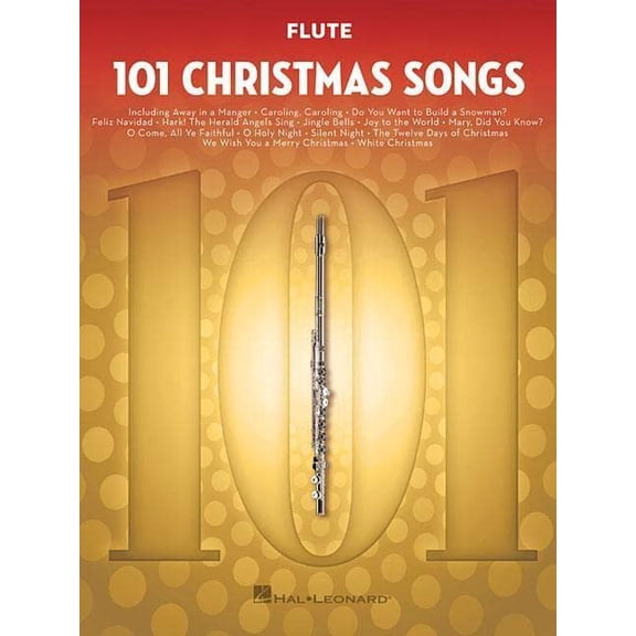 Pre-Owned 101 Christmas Songs Flute Sheet Music Songbook Holiday Favorites for Beginners Intermediate Players Includes Silent Night Jingle Bells White Christmas (Paperback) 1540030202 9781540030207