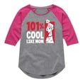 thumbnail image 1 of Disney - 101 Dalmatians - 101 Percent Cool Like Mom - Toddler And Youth Girls Raglan Graphic T-Shirt, 1 of 5