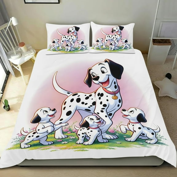 101 Dalmatians 101 Themed Bed Sheet Set Three Piece Set 53x79 Inches Comfortable And Skin Friendly Unique Design Creating A Star Studded Night