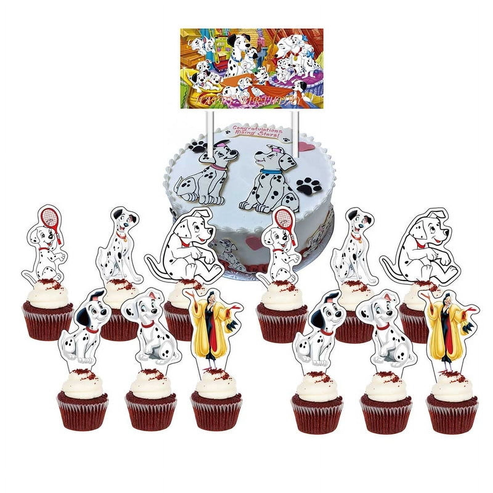 101 Dalmatians Cake Topper CupcakeS Set Birthday Party Supplies ...