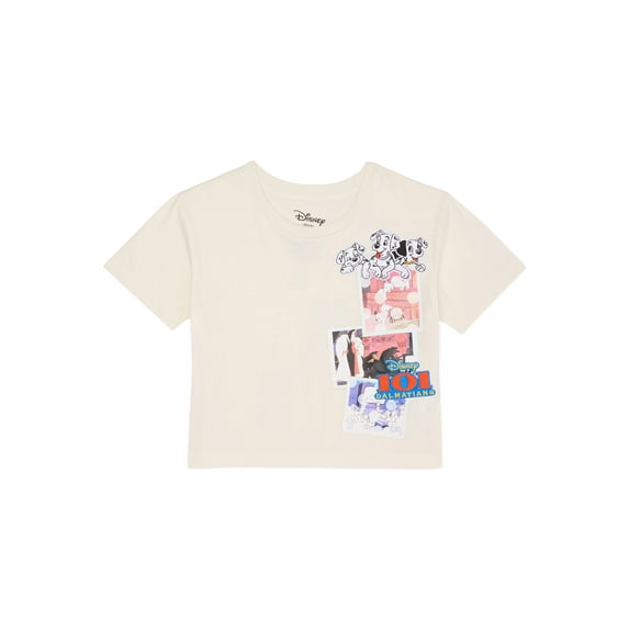 101 Dalmatians Girls Graphic Short Sleeve T-Shirt with Embroidery Details, Sizes 4-16