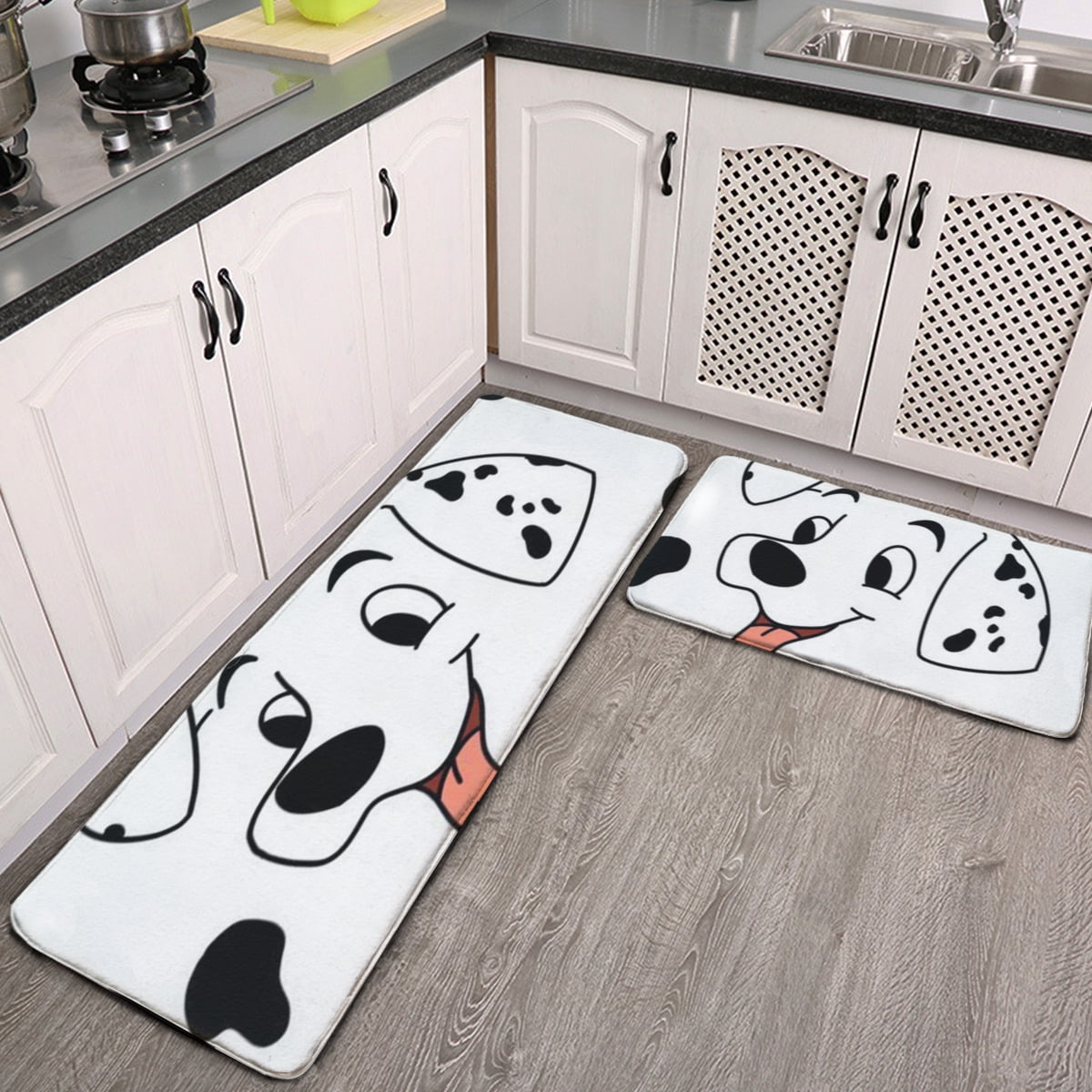 101Dalmatians Kitchen Mat, 2Piece Kitchen Rug, AntiFatigue Kitchen