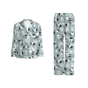101 Dalmatians Pajamas Adult long sleeve button-down pajamas sleepwear soft casual set
