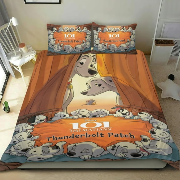 101 Dalmatians The Series Themed Bed Sheet Set Three Piece Set 53x79 Inches Comfortable And Skin Friendly Unique Design Creating A Star Studded Night Home Decor Gifts For Family Friends fans