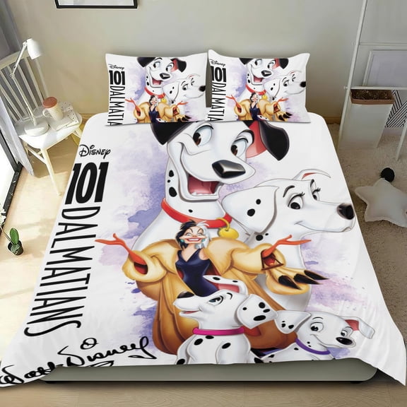 101 Dalmatians The Series Themed Bed Sheet Set Three Piece Set 53x79 Inches Comfortable And Skin Friendly Unique Design Creating A Star Studded Night Home Decor Gifts For Family Friends fans