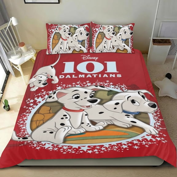 101 Dalmatians The Series Themed Bed Sheet Set Three Piece Set 53x79 Inches Comfortable And Skin Friendly Unique Design Creating A Star Studded Night Home Decor Gifts For Family Friends fans