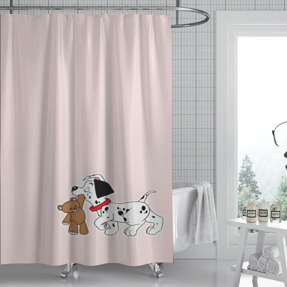 101 Dalmatians shower curtain boasts a stunning motif, is waterproof ...