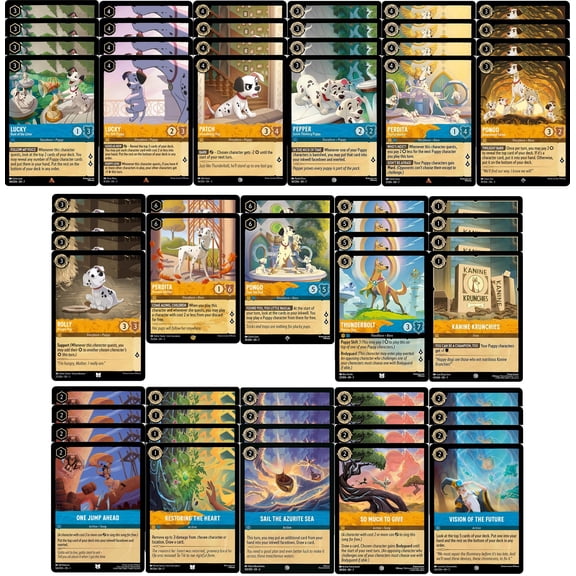 101 Dalmations Disney Lorcana Deck - Custom Built - Powerful - 60 Card!!!