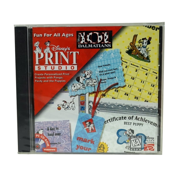 101 Dalmations Print Studio - PC CDRom Software - 19 Different Projects to Unleash Your Creativity
