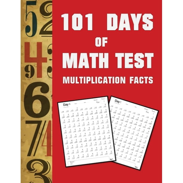 101 Day of Math test Multiplication Facts ( 100 Pages) (Paperback) by ...