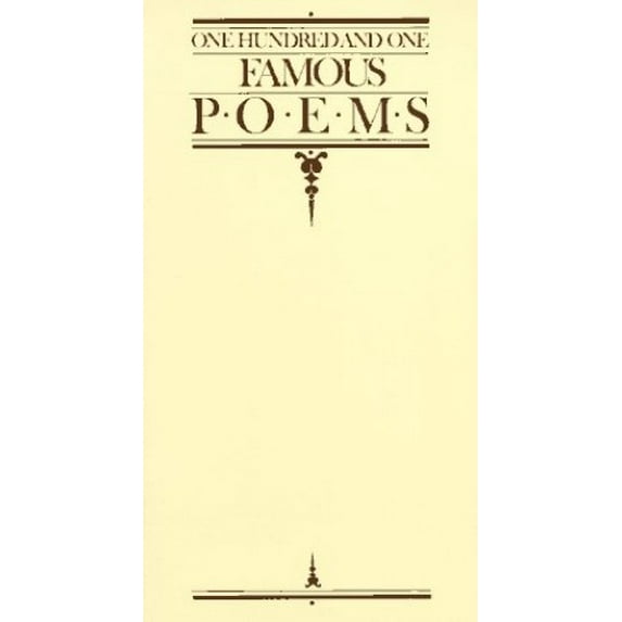 Pre-Owned 101 Famous Poems (Paperback) 0809288346 9780809288342