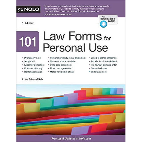 Pre-Owned 101 Law Forms for Personal Use (Paperback) 1413326579 9781413326574