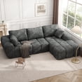 thumbnail image 1 of 101” Modular Sectional Sofa, Cloud Sectional Couch with Deep Seat, Modern Modular L-Shape Sofa Couch with Chaise,Upholstered Boneless Couches for Living Room Bedroom(Deep Gray), 1 of 9