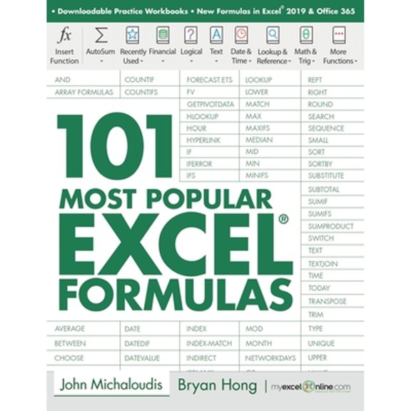 Pre-Owned 101 Most Popular Excel Formulas (Paperback) 1700300911 9781700300911