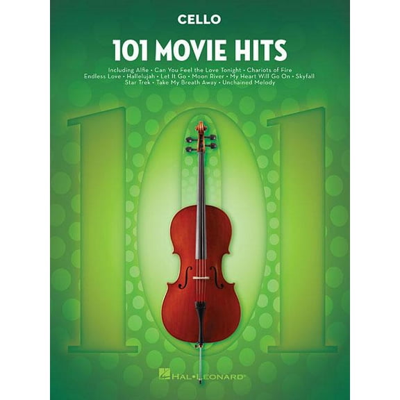 101 Movie Hits for Cello Sheet Music Songbook Instrumental Folio for All Levels Includes My Heart Will Go On, Mission Im, (Paperback)