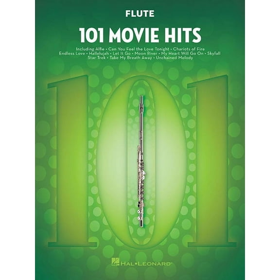 101 Movie Hits for Flute Sheet Music Songbook Instrumental Folio for All Levels Includes My Heart Will Go On, Mission Im, (Paperback)