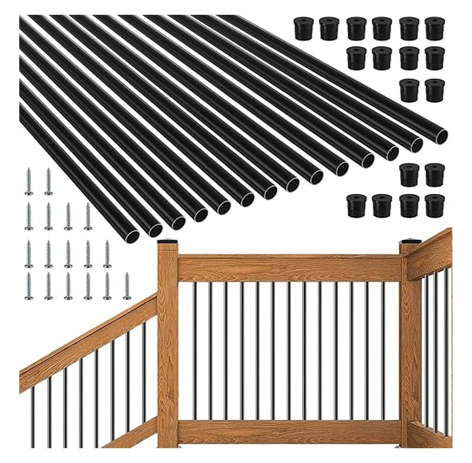 101 Pack 26 Aluminum Deck Balusters, Hollow Round Mauritius