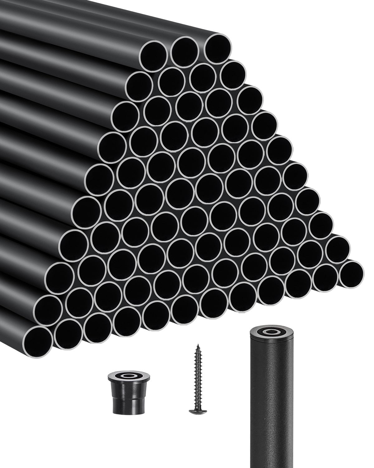 101-Pack 36 Inch Aluminum Stair Balusters, 3/4 Inch Round Metal ...