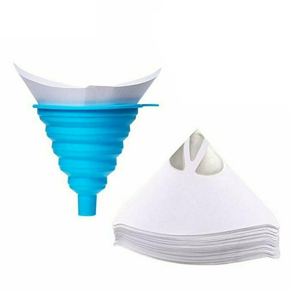 101 Pcs Filter Paper Paint Filter Folding Silicone Funnel for Automotive Paint