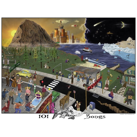 101 Phish Songs Poster 31.5" x 24.5" Laminated