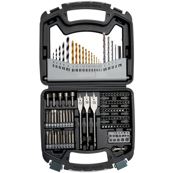 101-Piece Drill and Driver Bit Set, Universal Screwdriver Bits for Wood Metal Masonry, Power Tool Combo Kit with Carrying Case