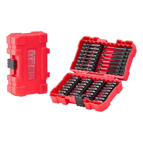 101-Piece Magnetic Screwdriver Bit Set - Blackened Finish Premium Cr-V Steel Bits with Portable Storage Case - Fits Drill, Impact Driver & Hand Tools - Phillips, Slotted, Torx, Hex & Square Bits