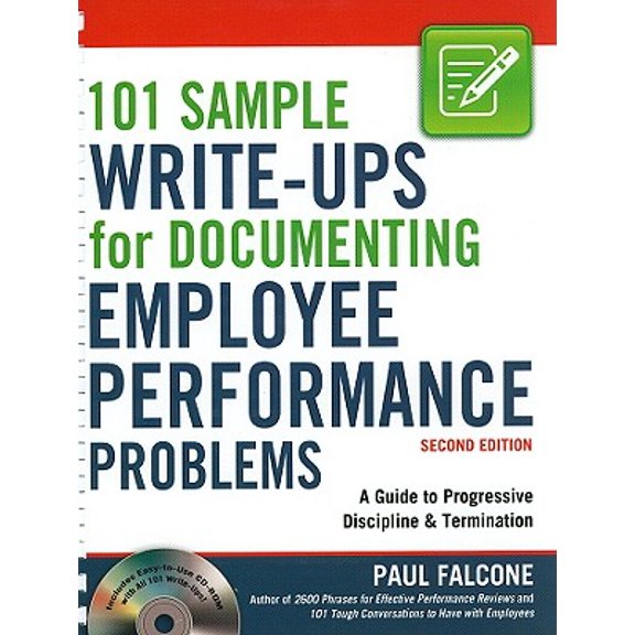 Pre-Owned 101 Sample Write-Ups for Documenting Employee Performance Problems: A Guide to Progressive Discipline & Termination, 9780814415481, 0814415482, Paperback, 2 edition