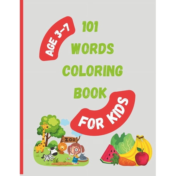 101 Words Coloring Book 101 Words Coloring Book (for kids): Coloring book for kids, (Paperback)
