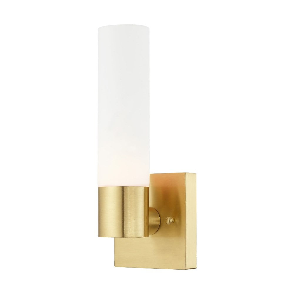 Aero Chrome Sleek Contemporary Wall Sconce with Etched Opal Glass