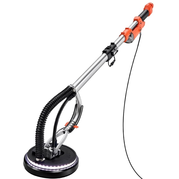 1010W Drywall Sander, 7-Speed 1000-2200 RPM, LED, Foldable Handle, for Popcorn Ceiling demolish 15 Discs & Dust Hose
