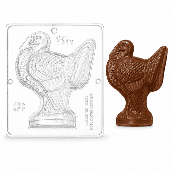 Candy Molds N More Thanksgiving Turkey, Large Plastic Chocolate Candy Mold, (1012)