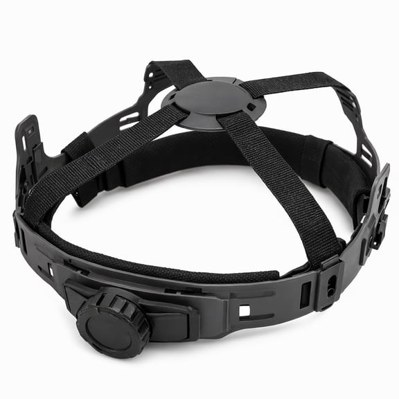 Replacement Hard Hat Suspension  4-Point Attachment, Size Large, Cap-Style Helmet Suspension System, Adjustable Replacement Component, Durable Safety Gear, Black