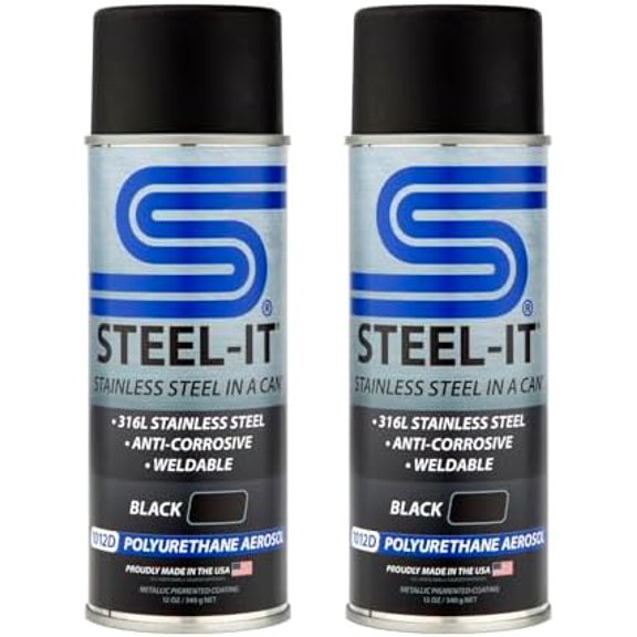 1012D Polyurethane, Industrial Paint Coatings, Weldable, Easy to Apply - Black (2 Pack)$$