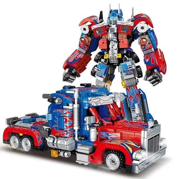 Transforming Car 2-in-1 Model Building Block Set - Durable Abs Blocks, Creative Construction Set, Can Be Used as Halloween, Christmas