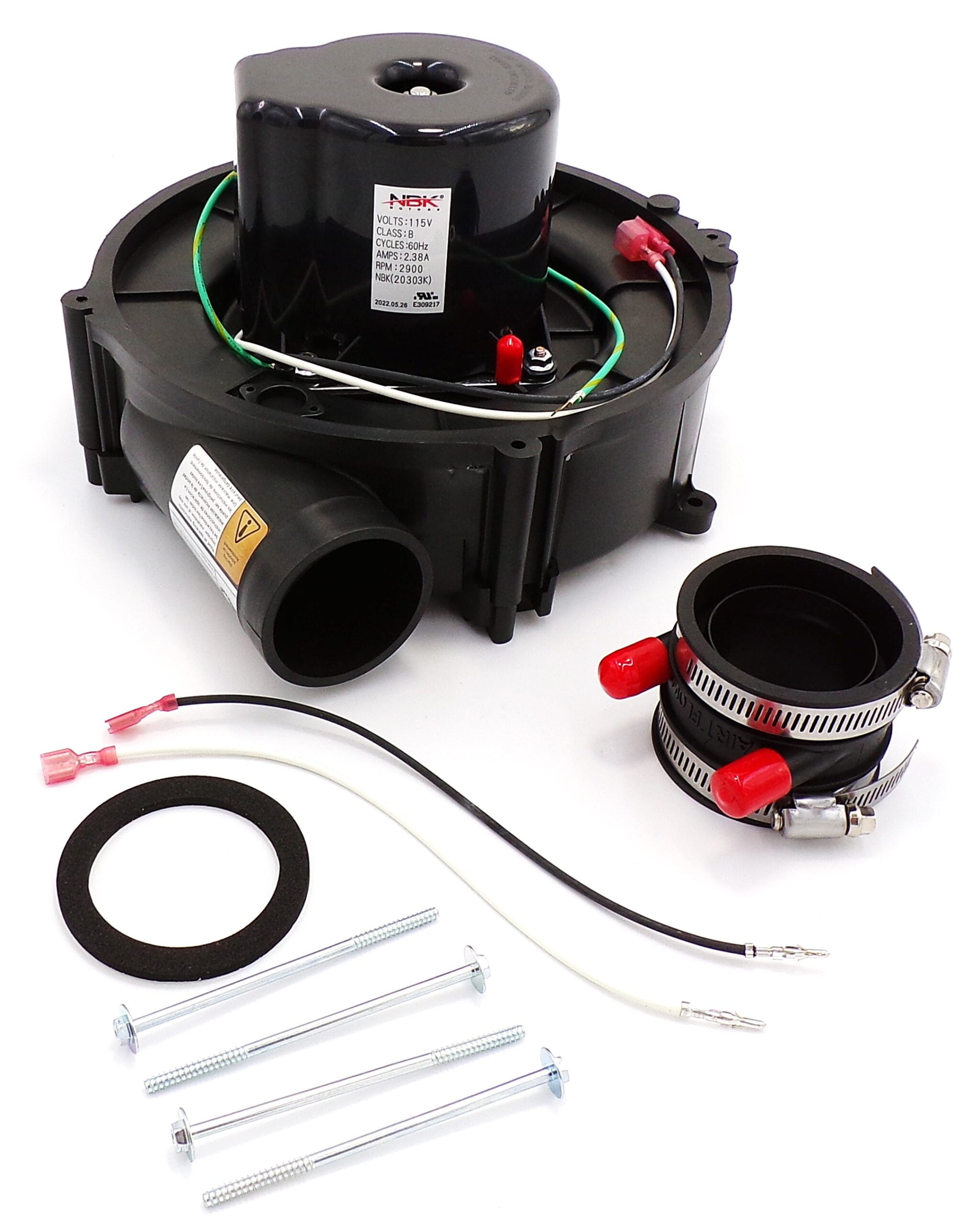 1014338 BLOWER MOTOR CW ROTATION 115V 60HZ 2.38A 2900RPM 75.6CFM (1 SPEED) EXACT FIT FOR