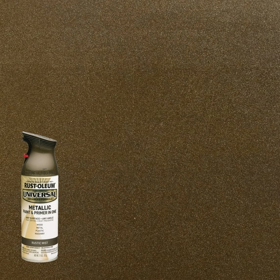 1014350 SPRAY PAINT BROWN 11OZ Rust-Oleum Universal Metallic Rustic Mist Spray Paint 11 oz