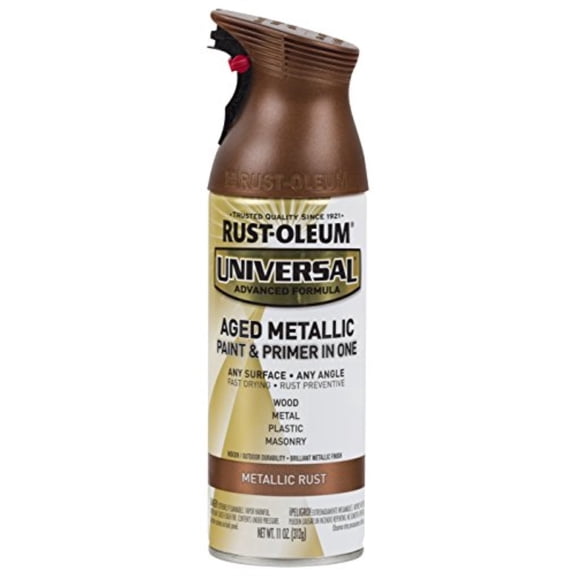 Rust-Oleum Universal Premium Aged Metallic Spray Paint, Aerosol 11 oz Rust- 285072