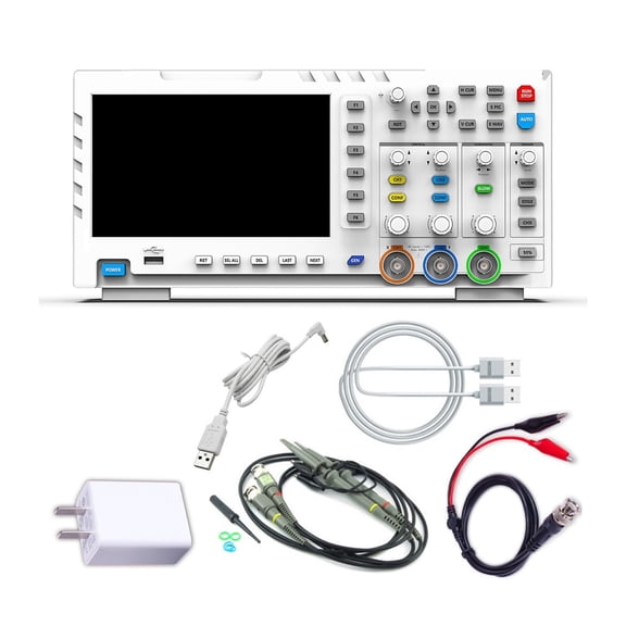 1014D Desktop Oscilloscope 100MHZ*2 1GS/s 2 In 1 Dual Channel Digital Oscilloscope 10MHZ Signal Generator ,Professional Designed