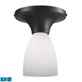 thumbnail image 1 of 10152/1DR-WH-LED-Elk Lighting-Celina - 9 Inch 1-Light Glass Shade Semi-Flush Mount Dark Rust Simply, 1 of 2